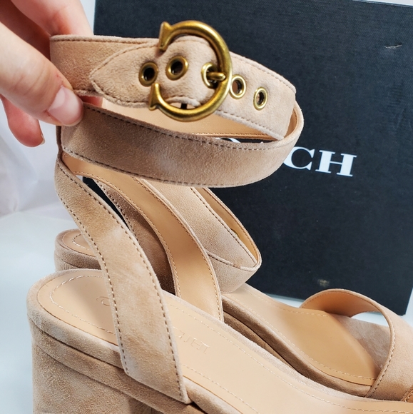 NWT$282 Coach Serena Block Heel Platform Sandal Heel Shoes Sz 10 - Picture 8 of 10